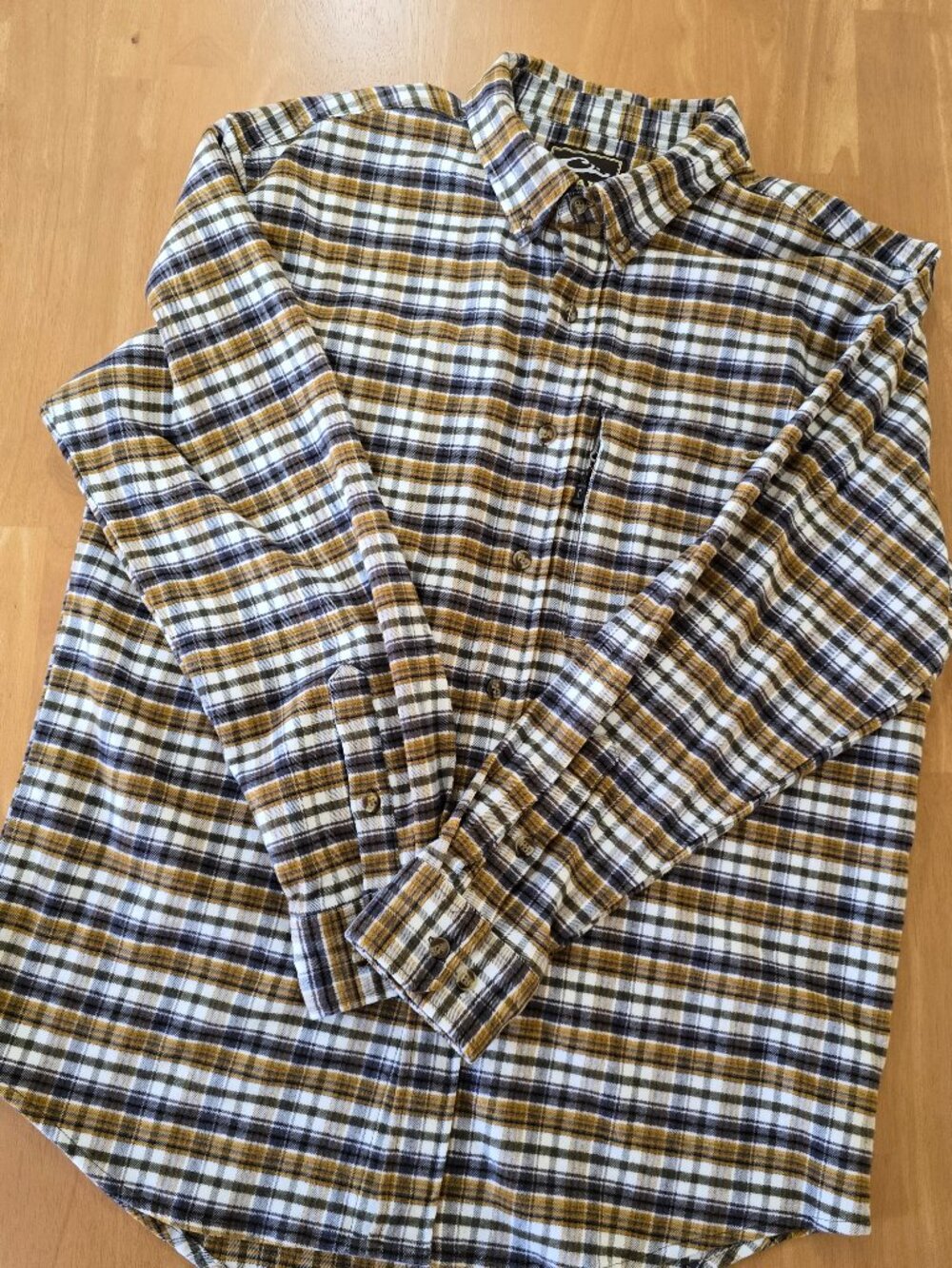 Drake Men's Autumn Brushed Twill Plaid Long Sleeve Flannel Button Shirt Sz Large
